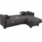 Preview: SCHLAFSOFA ECKE REVERSIBEL GRAU 200x133x77cm