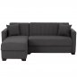 Preview: SCHLAFSOFA ECKE REVERSIBEL GRAU 200x133x77cm
