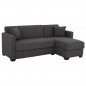 Preview: SCHLAFSOFA ECKE REVERSIBEL GRAU 200x133x77cm