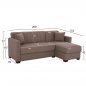 Preview: SCHLAFSOFA ECKE REVERSIBEL BRAUN 200x133x77cm