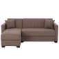 Preview: SCHLAFSOFA ECKE REVERSIBEL BRAUN 200x133x77cm
