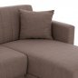 Preview: SCHLAFSOFA ECKE REVERSIBEL BRAUN 200x133x77cm
