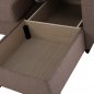 Preview: SCHLAFSOFA ECKE REVERSIBEL BRAUN 200x133x77cm