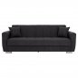 Preview: 3-Sitzer-Schlafsofa in grau, 215 x 80 x 77 cm