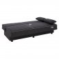 Preview: SCHLAFSOFA "ANDRI" 3-SITZER GRAU 180x72x77 cm