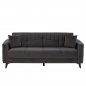 Preview: SCHLAFSOFA "PORTMAN" 3-SITZER IN GRAU 210x80x87 cm