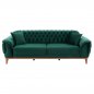 Preview: SCHLAFSOFA "BENNINGTON" 3-SITZER IN GRÜN 240x95x80 cm