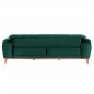 Preview: SCHLAFSOFA "BENNINGTON" 3-SITZER IN GRÜN 240x95x80 cm