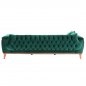 Preview: SCHLAFSOFA "BENNINGTON" 3-SITZER IN GRÜN 240x95x80 cm