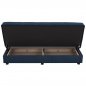 Preview: SCHLAFSOFA "ANDRI" 3-SITZER BLAU 180x72x77 cm