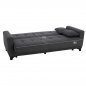 Preview: SCHLAFSOFA 3-SITZER HOHE RÜCKENLEHNE GRAU 225x84x88