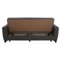 Preview: SCHLAFSOFA 3-SITZER HOHE RÜCKENLEHNE GRAU 225x84x88