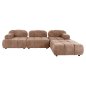 Preview: POLYMORPHES SOFA SHIFTER, STRUKTURIERTER STOFF IN HELLBRAUN, 290 x 196 x 76 cm