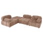Preview: POLYMORPHES SOFA SHIFTER, STRUKTURIERTER STOFF IN HELLBRAUN, 290 x 196 x 76 cm