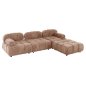 Preview: POLYMORPHES SOFA SHIFTER, STRUKTURIERTER STOFF IN HELLBRAUN, 290 x 196 x 76 cm