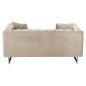 Preview: SOFA 2-SITZER t.CHESTERFIELD MOBAR CREME SAMT-METALLBEINE 154x85x68Hcm