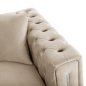 Preview: SOFA 2-SITZER t.CHESTERFIELD MOBAR CREME SAMT-METALLBEINE 154x85x68Hcm