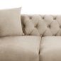 Preview: SOFA 2-SITZER t.CHESTERFIELD MOBAR CREME SAMT-METALLBEINE 154x85x68Hcm