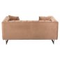 Preview: SOFA 2-SITZER t.CHESTERFIELD MOBAR BEIGE SAMT-METALLBEINE 154x85x68Hcm