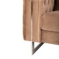Preview: SOFA 2-SITZER t.CHESTERFIELD MOBAR BEIGE SAMT-METALLBEINE 154x85x68Hcm