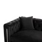 Preview: SOFA 3-SITZER t.CHESTERFIELD MOBAR SCHWARZ SAMT-METALLBEINE 212x87x68H cm