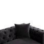 Preview: SOFA 3-SITZER t.CHESTERFIELD MOBAR SCHWARZ SAMT-METALLBEINE 212x87x68H cm