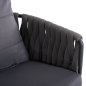 Preview: 3-SITZ SOFA ANTHRAZIT-HELLGRAU MIT ALUMINIUMRAHMEN 188x76x95 cm