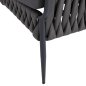 Preview: 3-SITZ SOFA ANTHRAZIT-HELLGRAU MIT ALUMINIUMRAHMEN 188x76x95 cm
