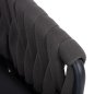 Preview: 3-SITZ SOFA ANTHRAZIT-HELLGRAU MIT ALUMINIUMRAHMEN 188x76x95 cm
