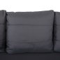 Preview: 3-SITZ SOFA ANTHRAZIT-HELLGRAU MIT ALUMINIUMRAHMEN 188x76x95 cm