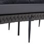 Preview: 3-SITZ SOFA ANTHRAZIT-HELLGRAU MIT ALUMINIUMRAHMEN 188x76x95 cm