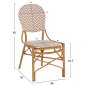 Preview: STUHL ALUMINIUM MIT TEXTLINE BEIGE-WEIß 46x56x95 cm