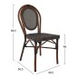 Preview: Aluminum chair with a bamboo look in brown