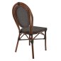 Preview: Aluminum chair with a bamboo look in brown