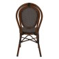Preview: Aluminum chair with a bamboo look in brown
