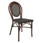 Preview: Aluminum chair with a bamboo look in brown