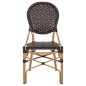 Preview: STUHL ALUMINIUM-BAMBUS-OPTIK UND PE-RATTAN IN BRAUN 47x58x95cm