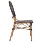 Preview: STUHL ALUMINIUM-BAMBUS-OPTIK UND PE-RATTAN IN BRAUN 47x58x95cm