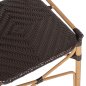 Preview: STUHL ALUMINIUM-BAMBUS-OPTIK UND PE-RATTAN IN BRAUN 47x58x95cm