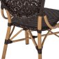 Preview: STUHL ALUMINIUM-BAMBUS-OPTIK UND PE-RATTAN IN BRAUN 47x58x95cm