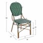 Preview: ΚΑΡΕΚΛΑ ΑΛΟΥΜΙΝΙΟΥ BAMBOO LOOK ΜΕ WICKER ΠΡΑΣΙΝΟ ΛΕΥΚΟ 47x55x98 εκ.