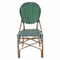 Preview: ΚΑΡΕΚΛΑ ΑΛΟΥΜΙΝΙΟΥ BAMBOO LOOK ΜΕ WICKER ΠΡΑΣΙΝΟ ΛΕΥΚΟ 47x55x98 εκ.