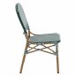 Preview: ΚΑΡΕΚΛΑ ΑΛΟΥΜΙΝΙΟΥ BAMBOO LOOK ΜΕ WICKER ΠΡΑΣΙΝΟ ΛΕΥΚΟ 47x55x98 εκ.