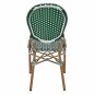 Preview: ΚΑΡΕΚΛΑ ΑΛΟΥΜΙΝΙΟΥ BAMBOO LOOK ΜΕ WICKER ΠΡΑΣΙΝΟ ΛΕΥΚΟ 47x55x98 εκ.