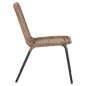 Preview: ALUMINIUMSTUHL ANTHRAZITGESTELL - BEIGES SYNTHETISCHES RATTAN 46x59x80Hcm