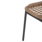 Preview: ALUMINIUMSTUHL ANTHRAZITGESTELL - BEIGES SYNTHETISCHES RATTAN 46x59x80Hcm
