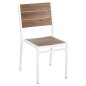 Preview: ALUMINIUMSTUHL WEISS MIT POLYWOOD 46x52x86Hcm