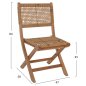 Preview: FOLDING CHAIR MADE OF BEECH WOOD AND ROPE IN NATURAL 47X58X84Hcm