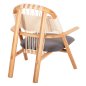 Preview: DESIGN STUHL SESSEL AUS ESCHENHOLZ UND SEIL NATUR