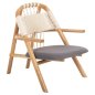 Preview: DESIGN STUHL SESSEL AUS ESCHENHOLZ UND SEIL NATUR